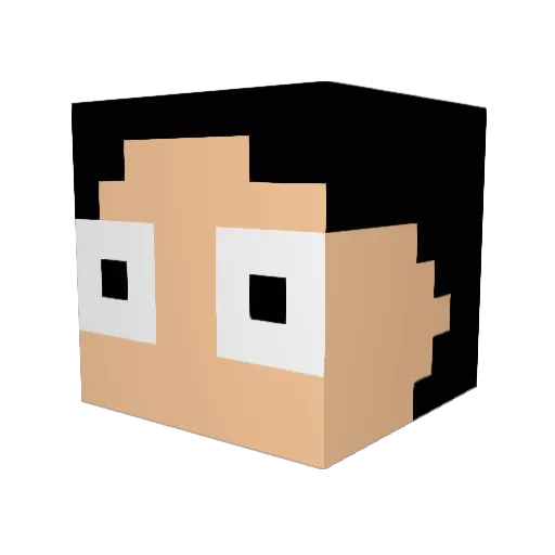 Kawayy_ Minecraft avatar head, 3D render