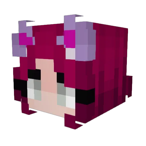 KawiWolfiee Minecraft avatar head, 3D render