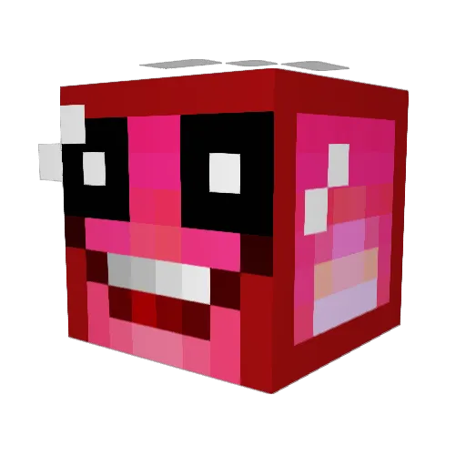 Kawii1432 Minecraft avatar head, 3D render