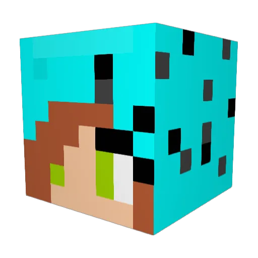 KawiiKitten0612 Minecraft avatar head, 3D render