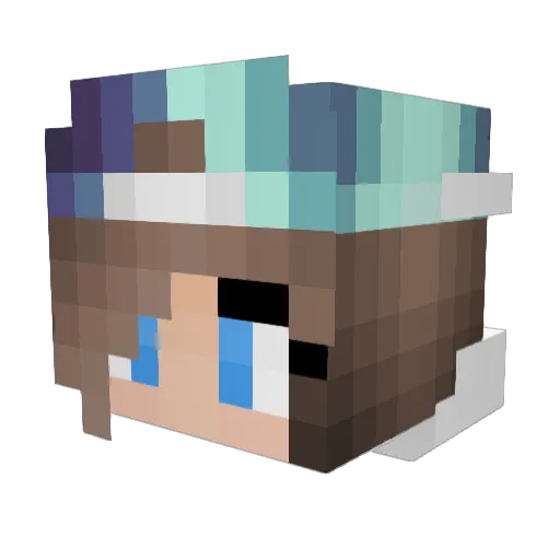 Kaworr Minecraft avatar head, 3D render