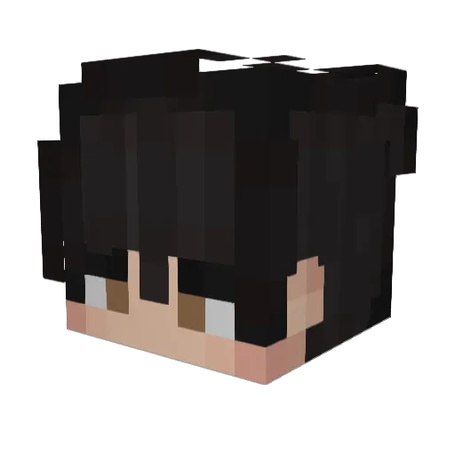 Kawsap Minecraft avatar head, 3D render