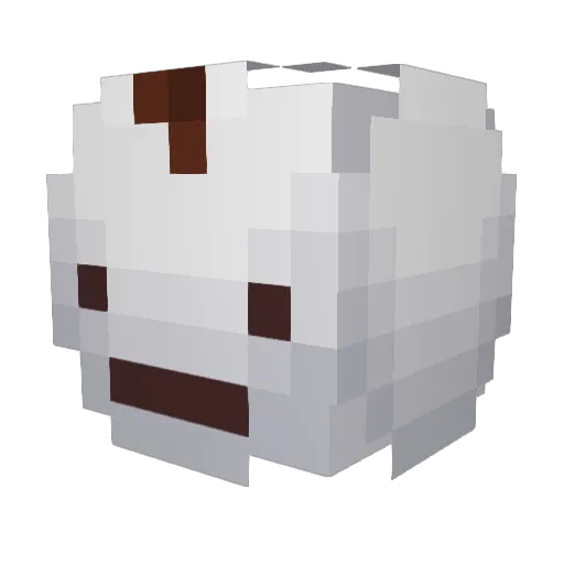 Kawuniek Minecraft avatar head, 3D render