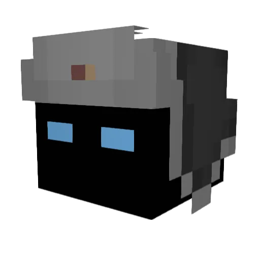 Kawyx3m Minecraft avatar head, 3D render