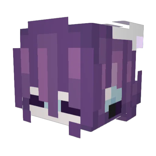 Kaxee Minecraft avatar head, 3D render