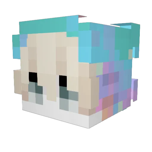 KaxshwX Minecraft avatar head, 3D render