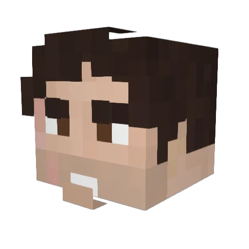 Kaxynn Minecraft avatar head, 3D render