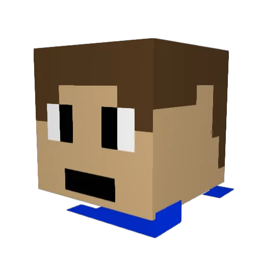 Kay1848 Minecraft avatar head, 3D render
