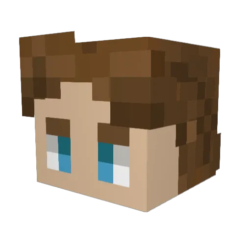 KayAngeli Minecraft avatar head, 3D render