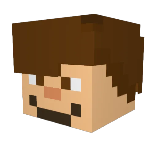 KayCharlie Minecraft avatar head, 3D render