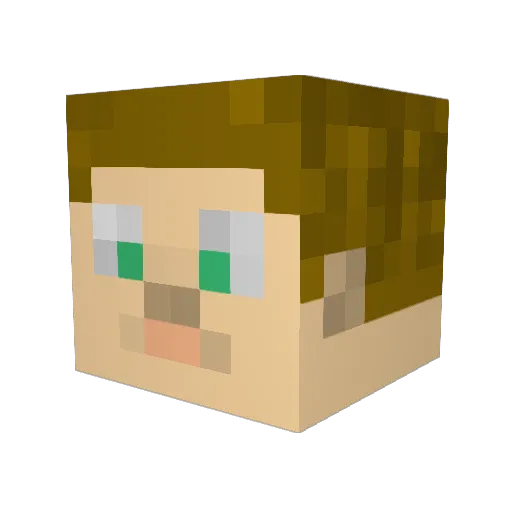 KayDotTom Minecraft avatar head, 3D render