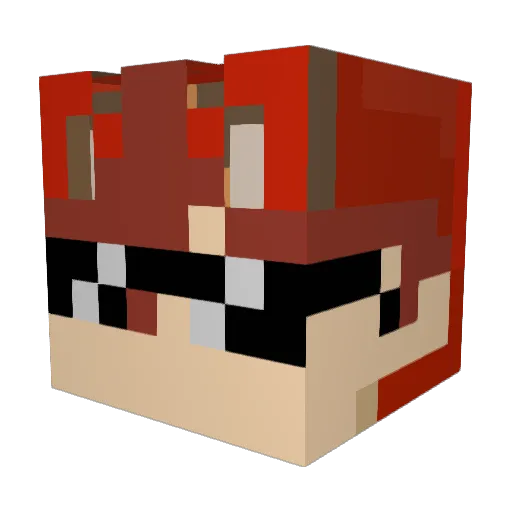 KayDrack Minecraft avatar head, 3D render