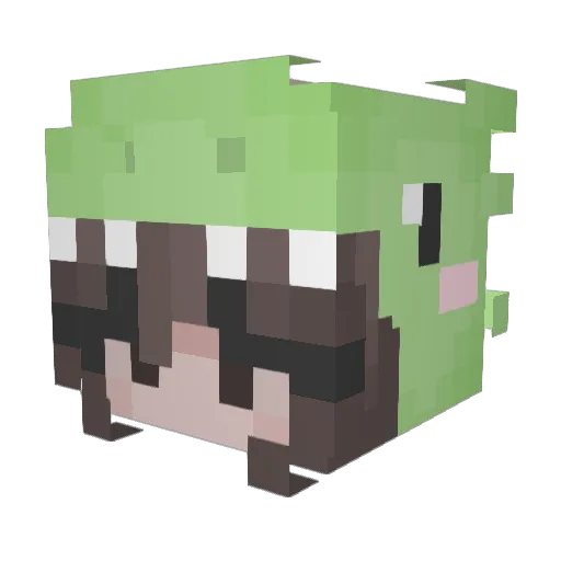 KayLuck_ Minecraft avatar head, 3D render