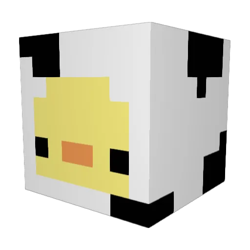 KayMoo Minecraft avatar head, 3D render