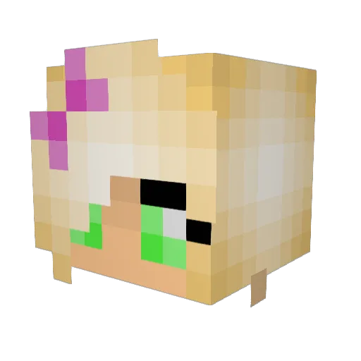 KayNBows Minecraft avatar head, 3D render