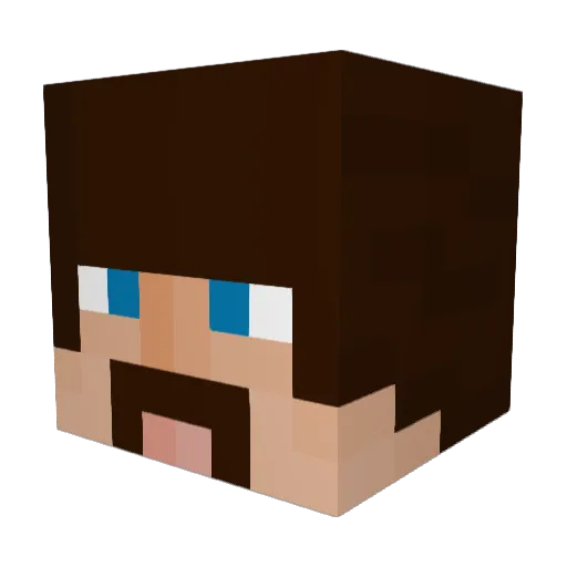KayRoberts Minecraft avatar head, 3D render
