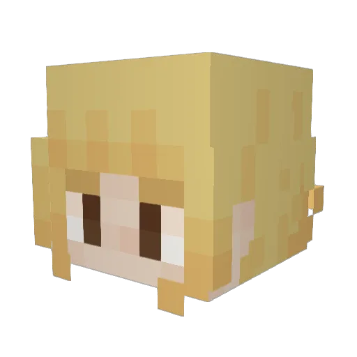 KayaKay Minecraft avatar head, 3D render