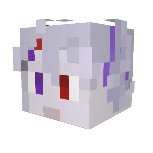 KayaSamaVT Minecraft avatar head, 3D render