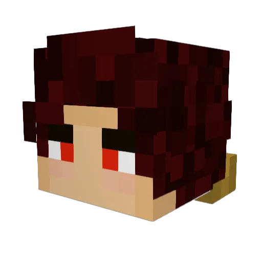 Kayaguni_ Minecraft avatar head, 3D render
