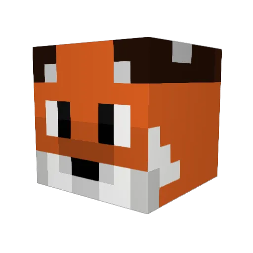 Kayatsune Minecraft avatar head, 3D render
