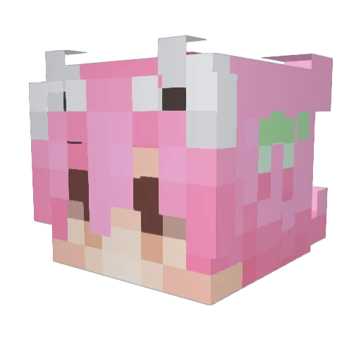 Kaybeo Minecraft avatar head, 3D render