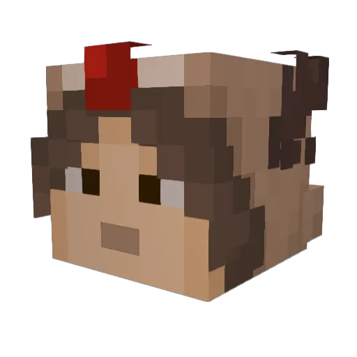 Kaybie17 Minecraft avatar head, 3D render