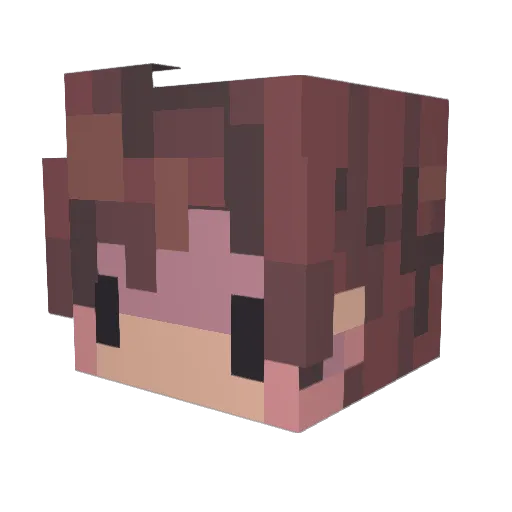 Kayblaze Minecraft avatar head, 3D render