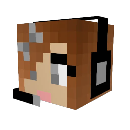 Kayceerose Minecraft avatar head, 3D render