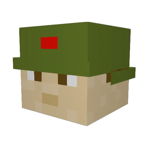 Kayceeval Minecraft avatar head, 3D render