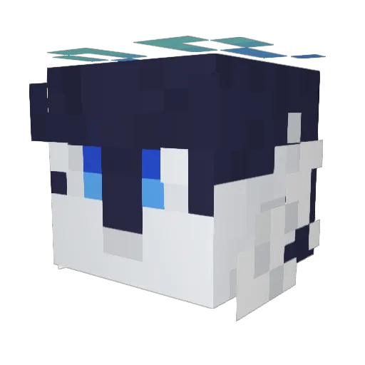 Kayda_The_Swaria Minecraft avatar head, 3D render