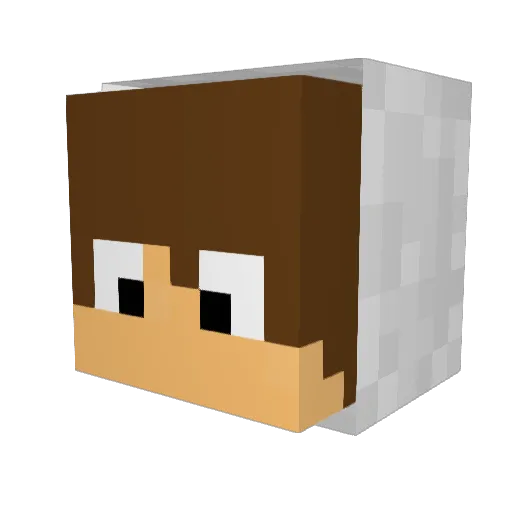 KaydeSix_ Minecraft avatar head, 3D render