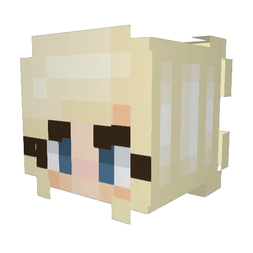 Kaye11 Minecraft avatar head, 3D render
