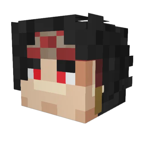 Kayeld Minecraft avatar head, 3D render