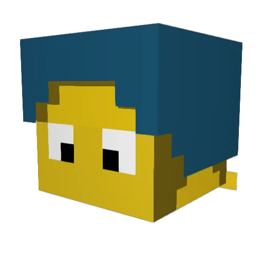 Kaykerdo Minecraft avatar head, 3D render