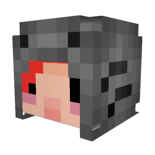 Kaykiis Minecraft avatar head, 3D render