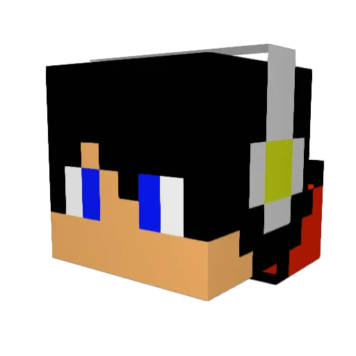 Kayky_Gameplays Minecraft avatar head, 3D render