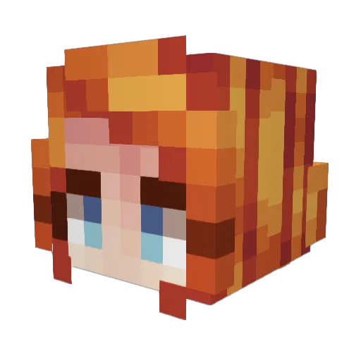 KaylaBagel Minecraft avatar head, 3D render