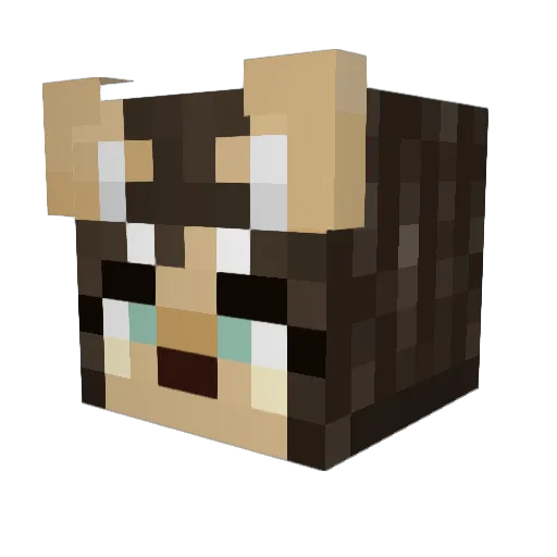 KaylaCrafter7 Minecraft avatar head, 3D render