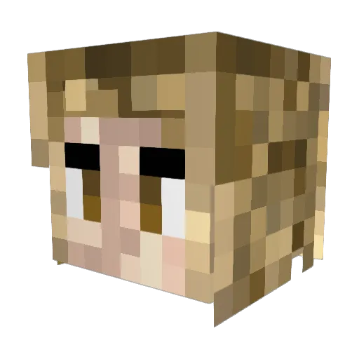 KaylaDunDunDunIt Minecraft avatar head, 3D render