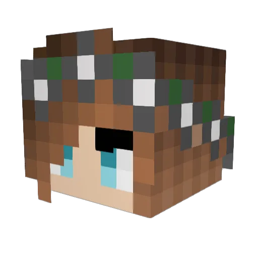 KaylaJC Minecraft avatar head, 3D render