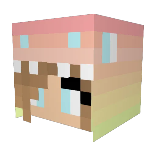 KaylaKay_ Minecraft avatar head, 3D render
