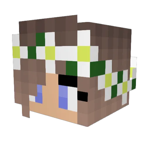 KaylaMarie Minecraft avatar head, 3D render