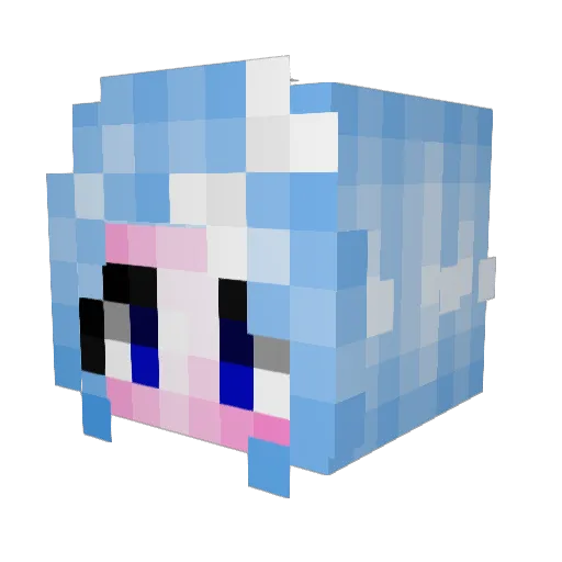 Kayla_minecraft Minecraft avatar head, 3D render