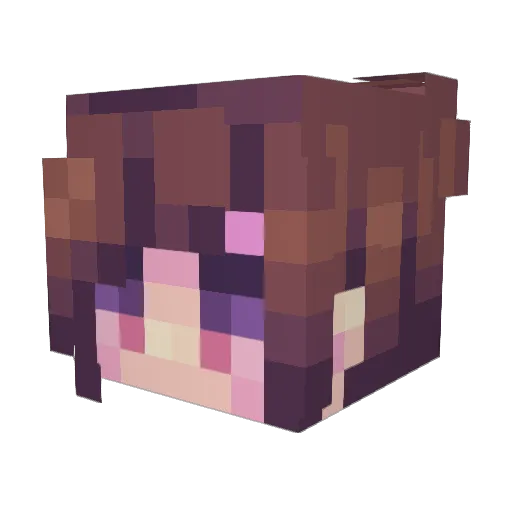 KaylaaX Minecraft avatar head, 3D render