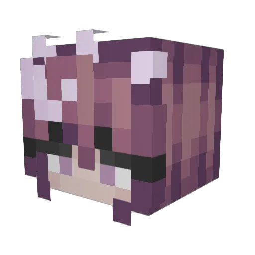 Kaylahirai Minecraft avatar head, 3D render