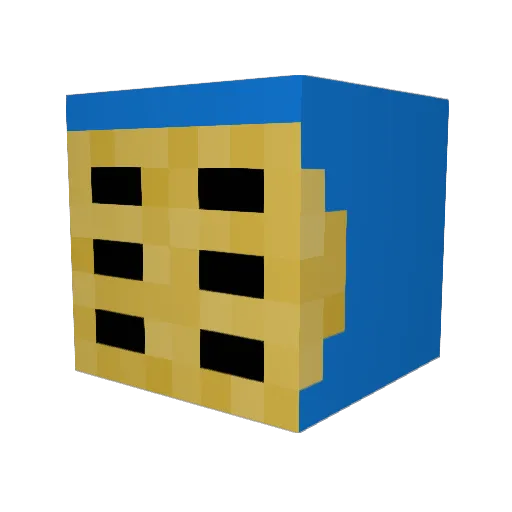 Kaylassic Minecraft avatar head, 3D render