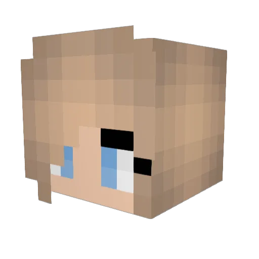KayleaNoodle Minecraft avatar head, 3D render