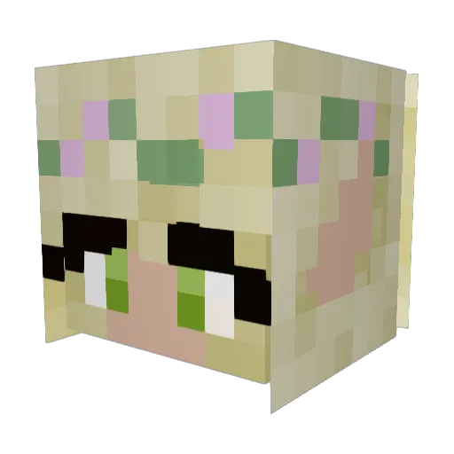 Kayleza Minecraft avatar head, 3D render