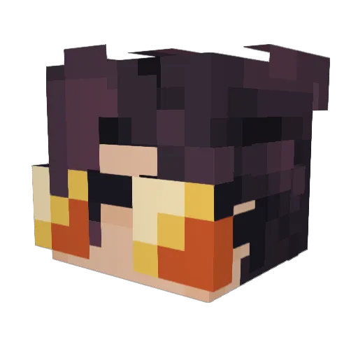 Kaylios Minecraft avatar head, 3D render