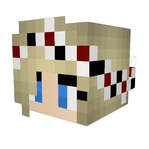 Kayllin Minecraft avatar head, 3D render